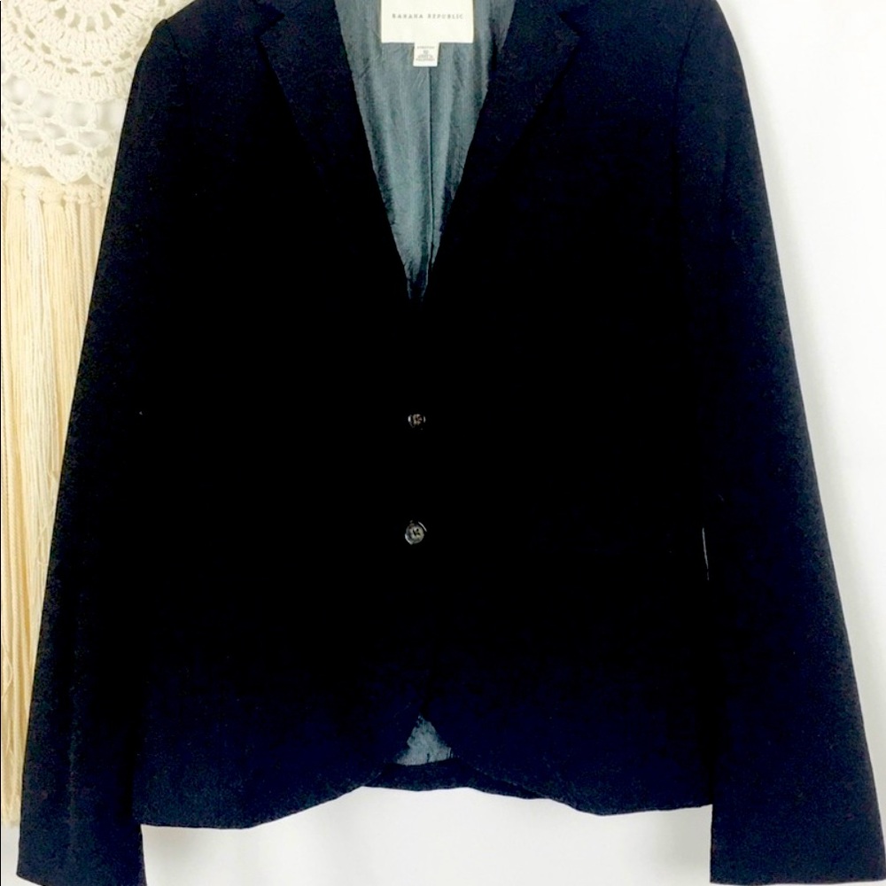 BANANA REPUBLIC Black Standard Stretch Blazer 10